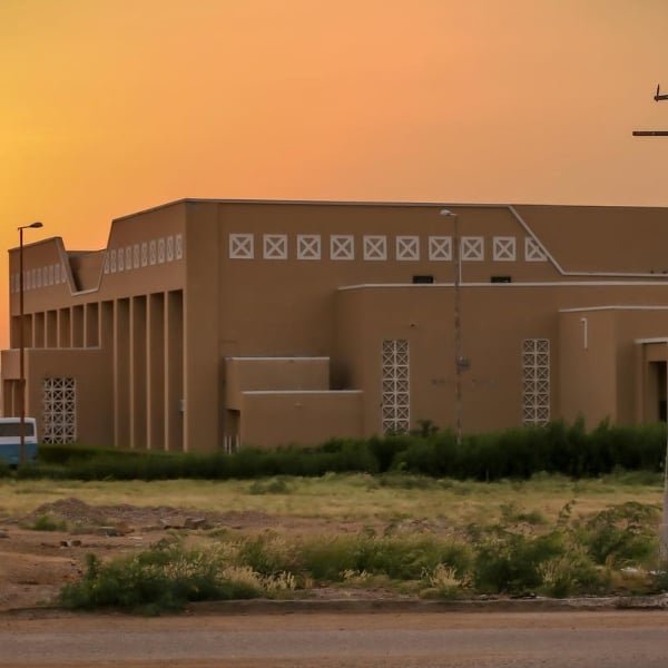Sunset at sports complex